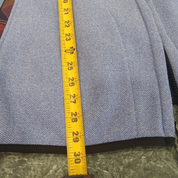 Mens XXL Western Aztec Trim Southwestern Blue Vest Fleece Full Zip Pockets Cozy - Picture 10 of 13